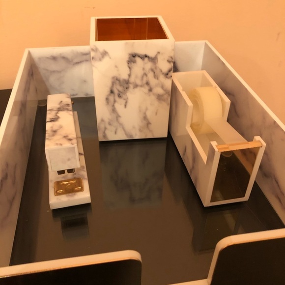 Rachel George Acrylic Marble Desk Set - Picture 2 of 8